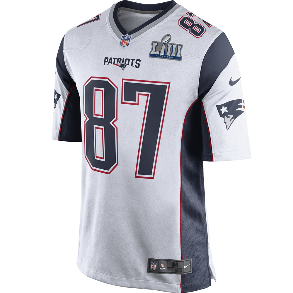 Nike Rob Gronkowski SB53 Game Jersey White Patriots ProShop Nike Rob Gronkowski SB53 Game Jersey White Patriots ProShop